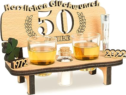Banco de Madera con Vasos Banco de Madera con Vasos